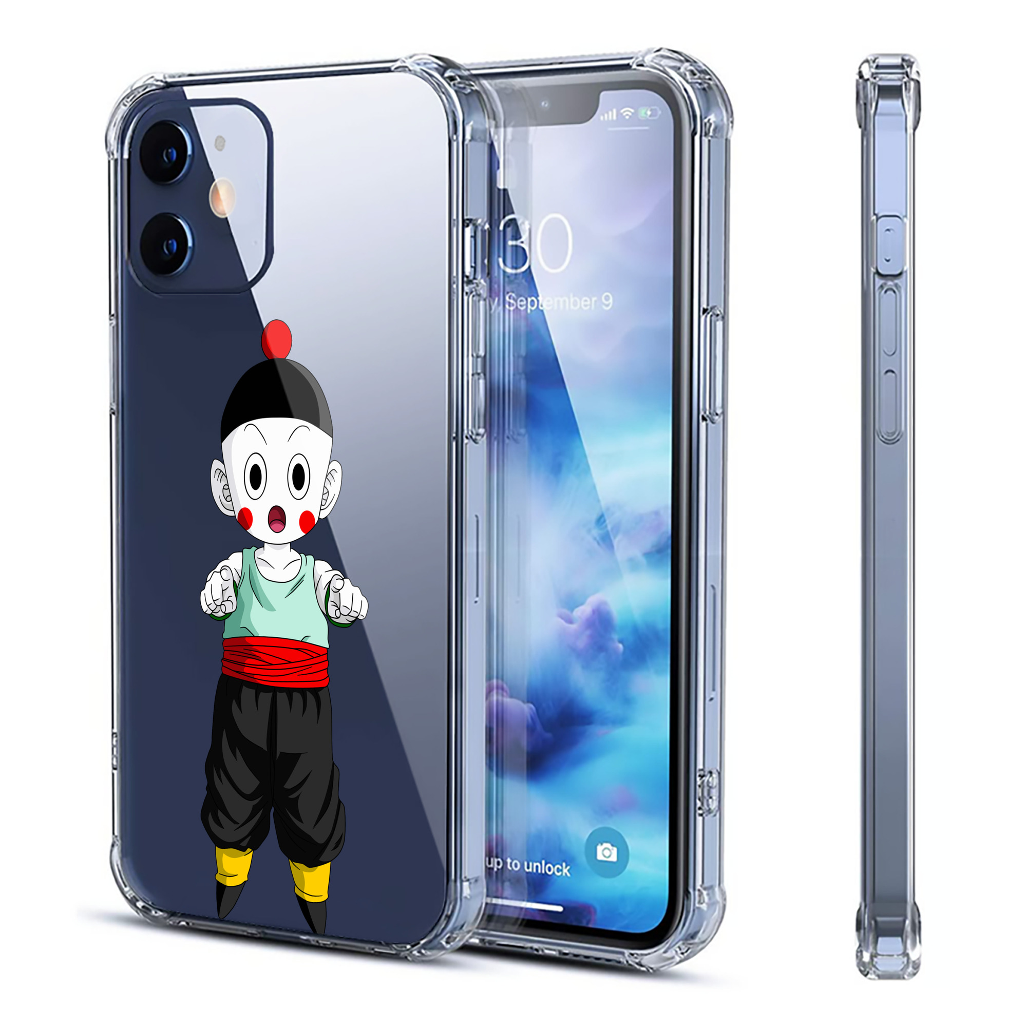 （画像用） ドラゴンボール 餃子（チャオズ）DRAGON BALL Chaoz 【iPhone 12シリーズ対応】透明スマホケース（クリアソフトケース）